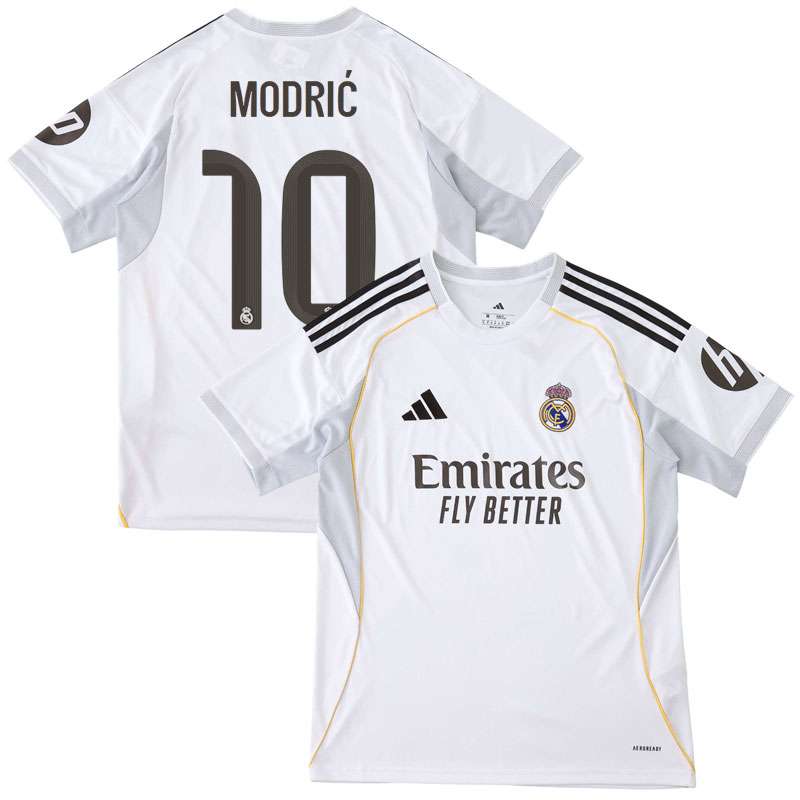 Real Madrid herre hjemmebanetrøje 2025/26 - trykt med Modrić 10
