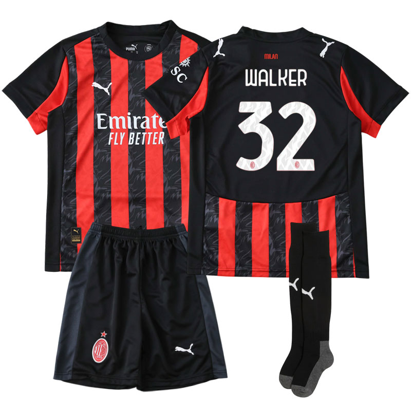 WALKER 32 AC Milan hjemmebanetrøje 2025/26 - børnestørrelse