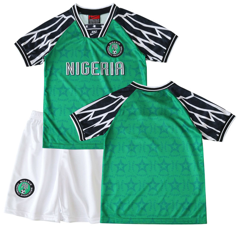 Børn Nigeria hjemmebanetrøje retro 1994/95 - trøje og shorts