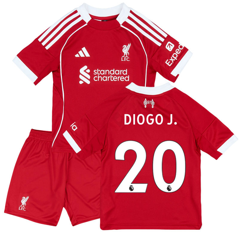 Børne fodboldsæt Liverpool 25-26 hjemmebane – Diogo Jota nr. 20