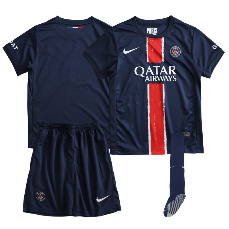 Fodboldsæt børn PSG 2024/25 trøje og shorts til hjemmebane