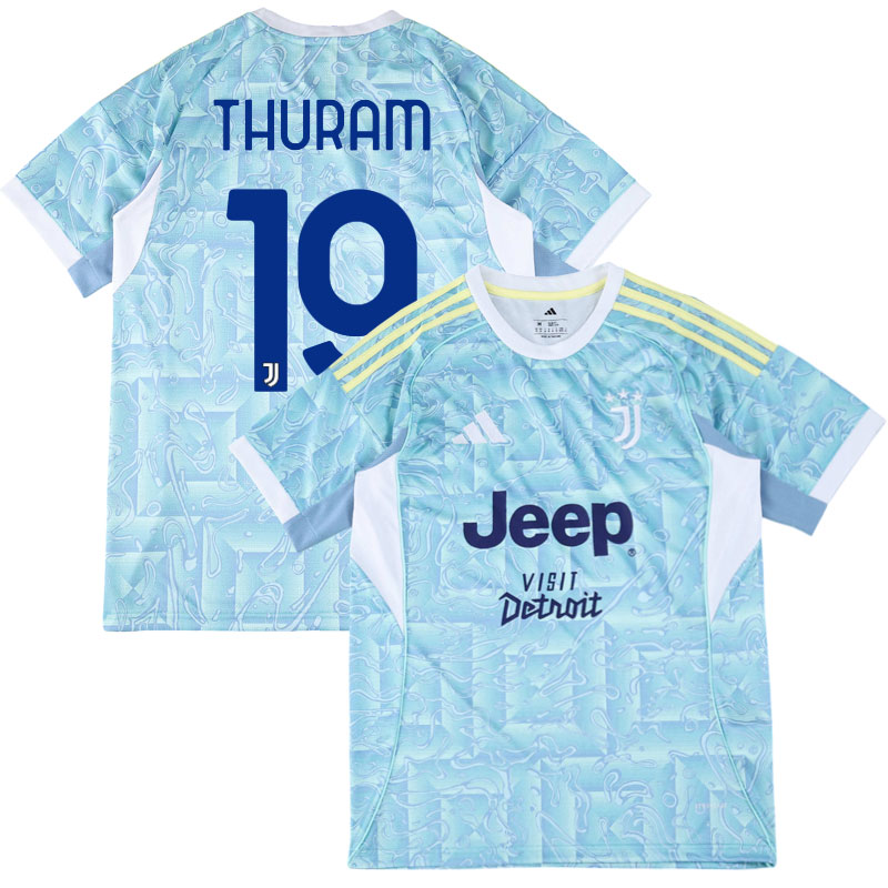 Herre fodboldtrøje Thuram 19 Juventus udebanetrøje 2025/26