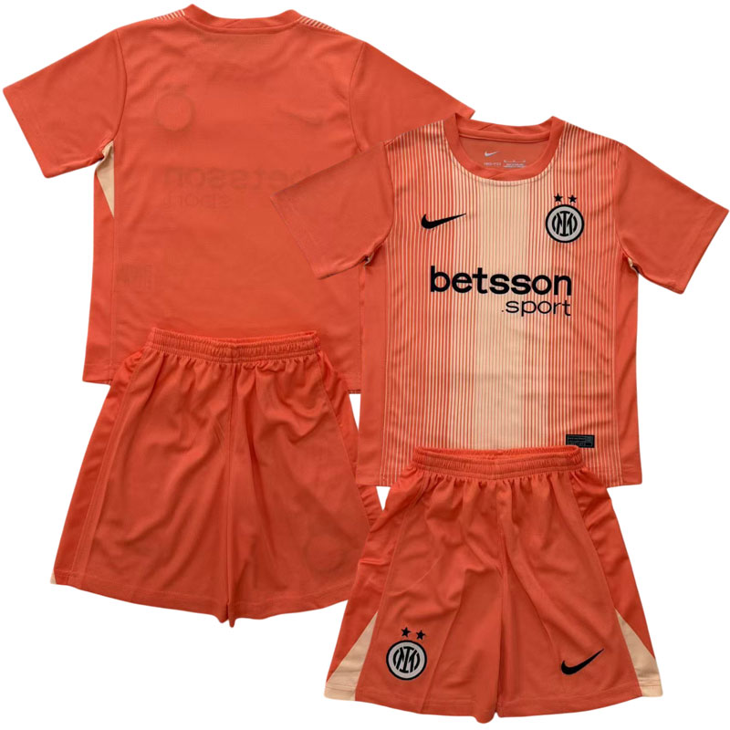 Inter Milan målmandstrøje 2025/26 orange trøje og shorts