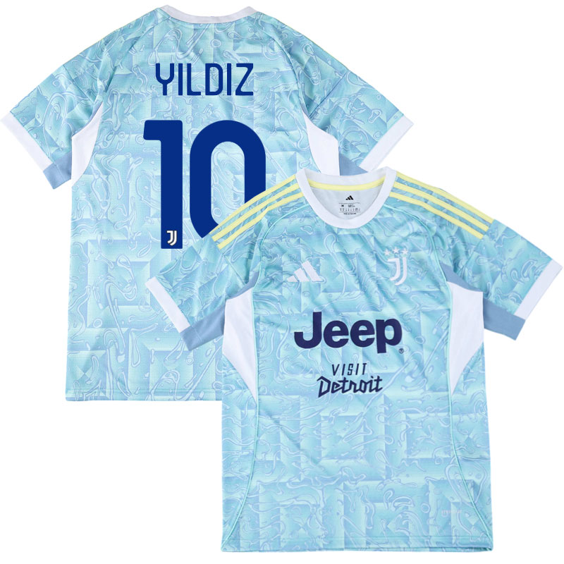 Juventus trøje udebanemodel 2025/26 – herre med Yildiz 10 og sponsor