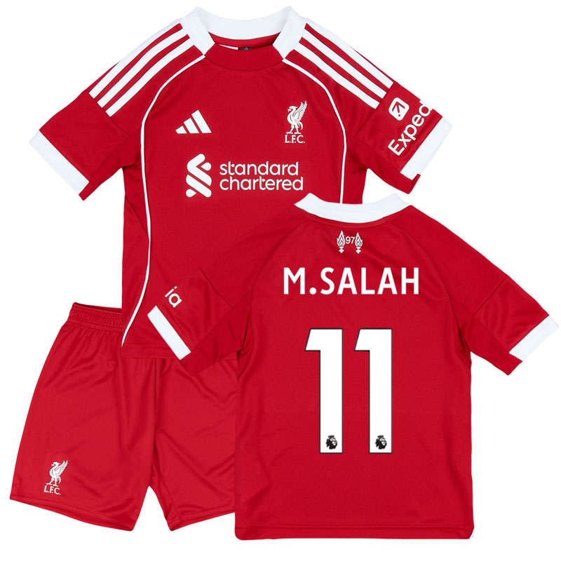 Liverpool FC 2025-26 hjemmebane fodboldtrøje til børn - M.Salah 11