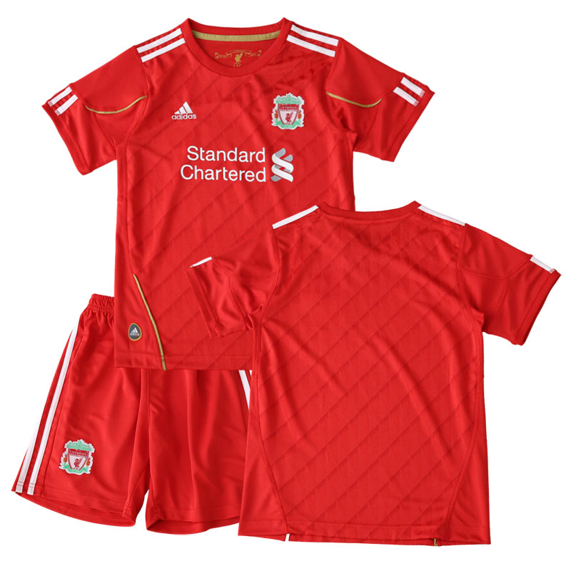 Liverpool FC retro hjemmebanesæt 2010/11 - børn trøje og shorts