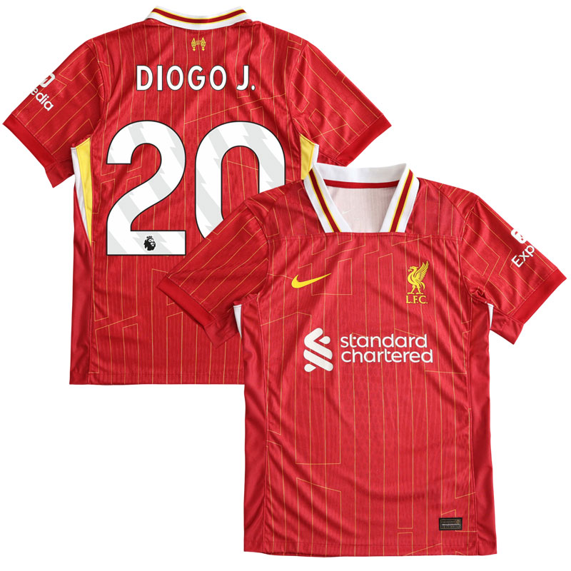 Liverpool fodboldtrøje 24/25 Diogo J. 20 hjemmebanetrøje til mænd