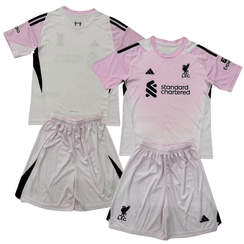 Liverpool lyserød målmandstrøje 2025/26 - inkl. trøje og shorts