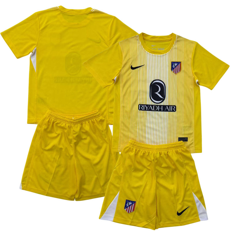 Målmandstrøje Atlético Madrid 2025/26 gul keepertrøje med shorts