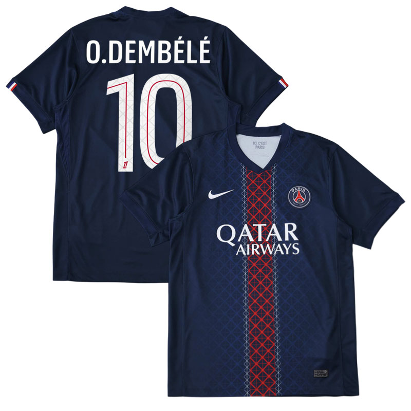 PSG hjemmebanetrøje 2025/26 - Dembélé 10 fodboldtrøje til herre