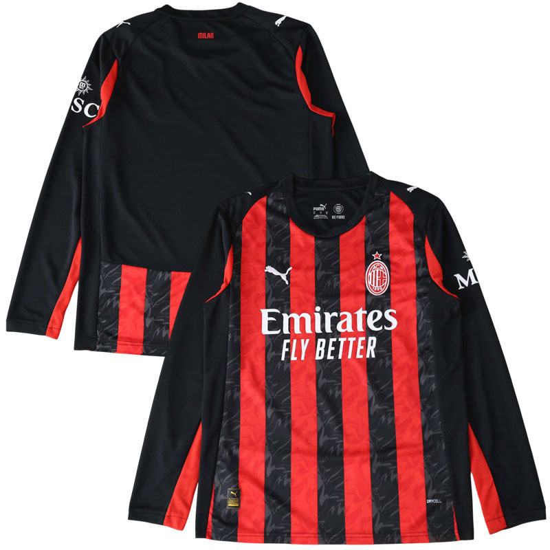 AC Milan hjemmebanetrøje 2025/26 fodboldtrøje med lange ærmer