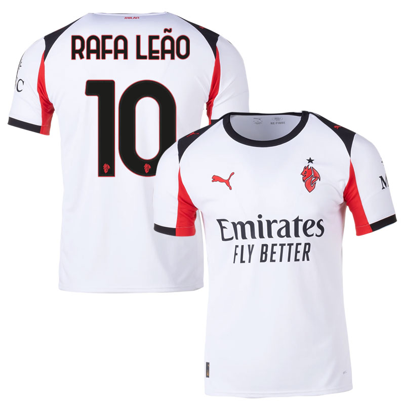 AC Milan udebanetrøje 2025/26 herre med Rafa Leão 10 tryk