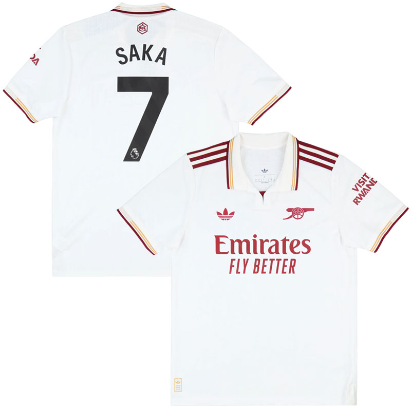 Arsenal tredjetrøje 2025/26 herre fodboldtrøje med Saka 7 tryk