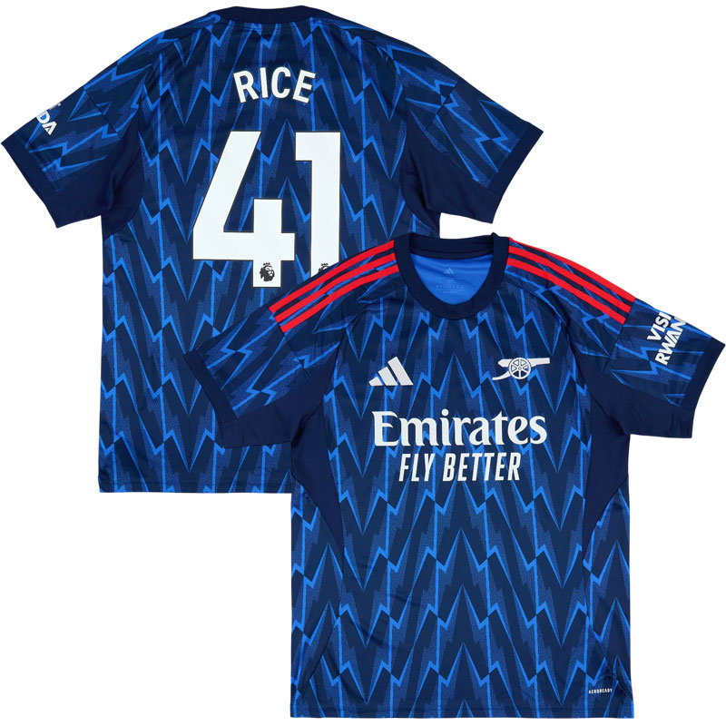 Arsenal udebanetrøje 25/26 fodboldtrøje med Rice 41 på ryggen