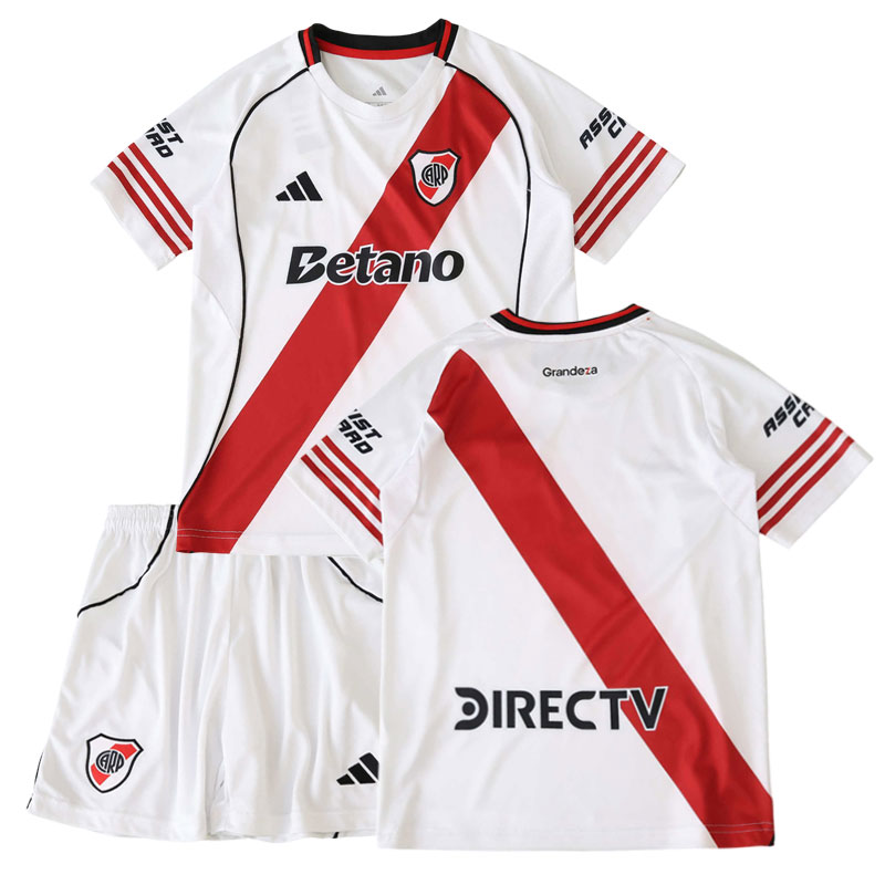 Børn River Plate 2025/26 Hjemmebanetrøje - Trøje og Shorts