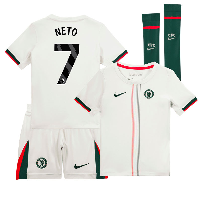 Chelsea FC børn udebanetrøje 2025/26 - NETO 7 fodboldtrøje og shorts