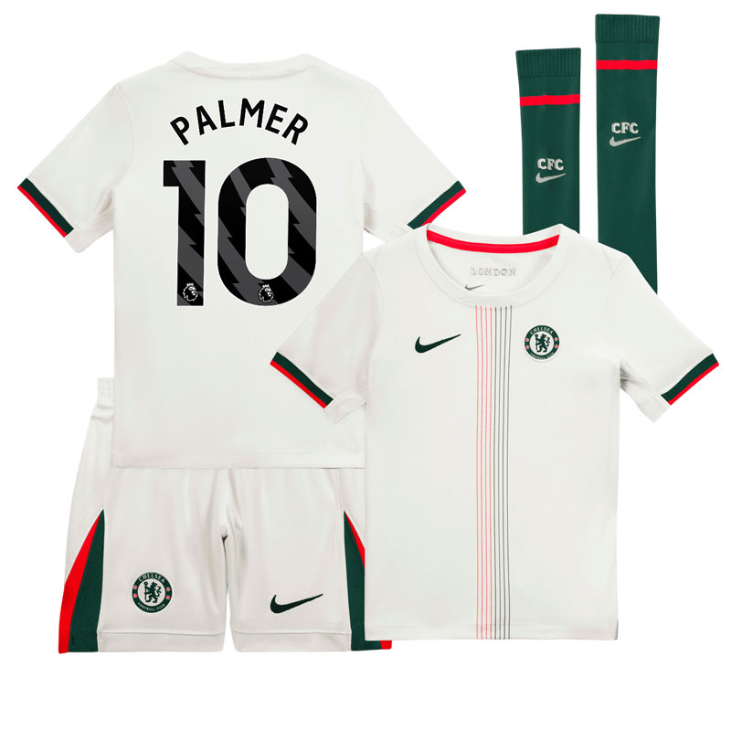 Chelsea FC udebanetrøje 2025/26 børn - Palmer 10 fodboldsæt med shorts