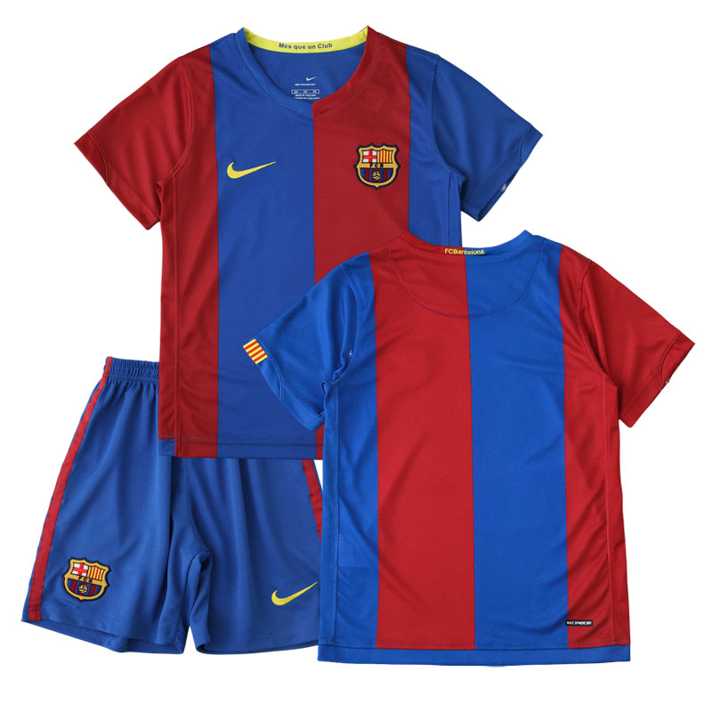 FC Barcelona fodboldtrøje og shorts til børn - retro 06/07 hjemmekit