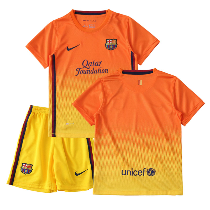 FC Barcelona retro udebanesæt 2012-13 til børn – trøje og shorts