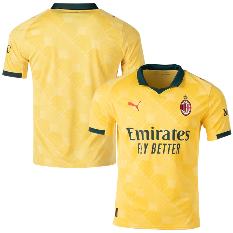 Gul AC Milan tredje fodboldtrøje 2025/26 til mænd