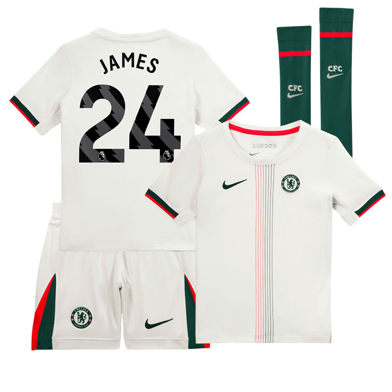 James 24 Chelsea FC udebanetrøje 2025/26 til børn