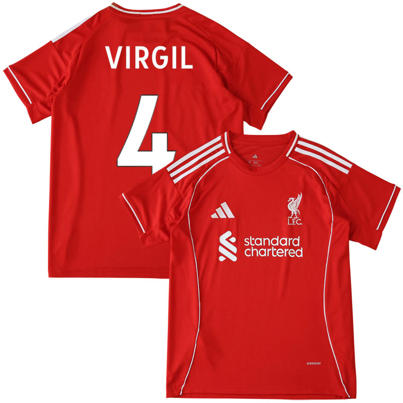 LFC hjemmetrøje herre 2025/26 - VIRGIL navn og 4 nummer bagpå