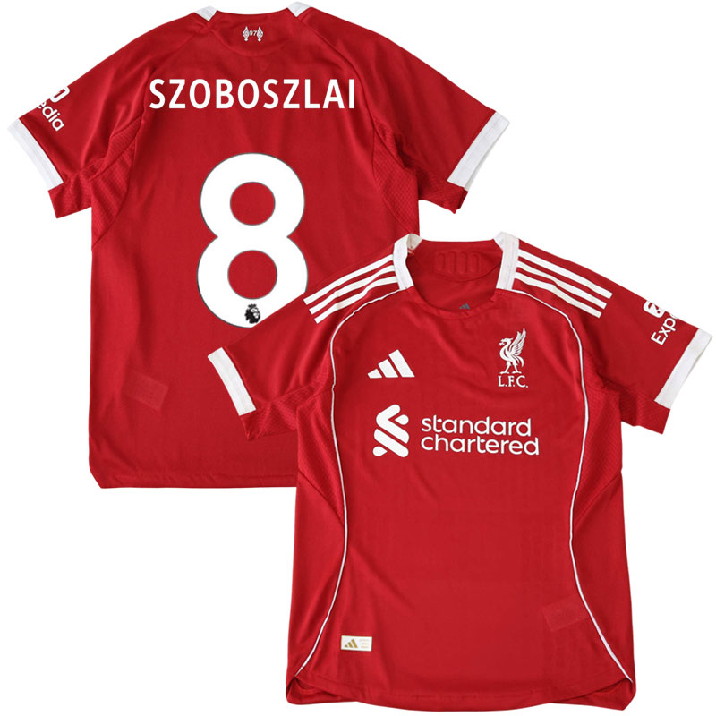 Liverpool FC 2025/26 hjemmebanetrøje med Szoboszlai 8 tryk