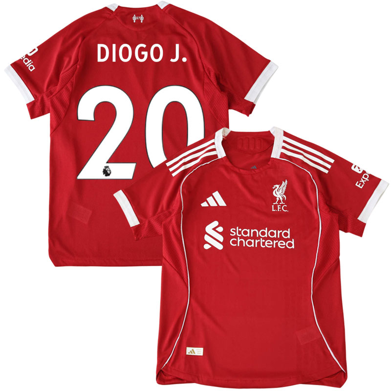 Liverpool FC herre fodboldtrøje 2025-26 - hjemmebane model med DIOGO J. 20 tryk