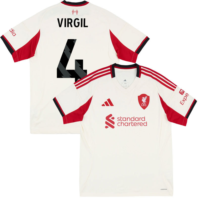 Liverpool FC herre udebanetrøje 2025/26 - trøje med VIRGIL 4 på ryggen
