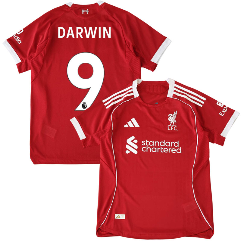 Liverpool hjemmebanetrøje 2025-26 rød herretrøje med Darwin 9 tryk