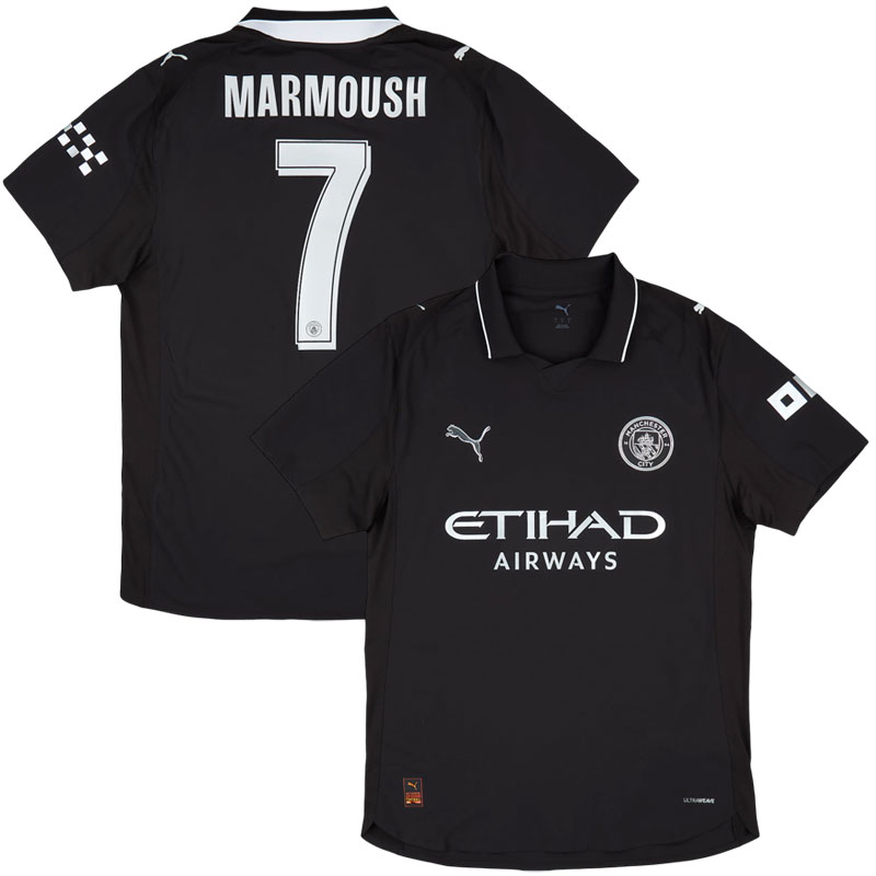 Manchester City udebanetrøje 2025/26 til mænd - med Marmoush 7 på ryggen
