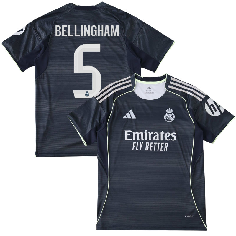 Real Madrid udebanetrøje 2025/26 herre fodboldtrøje med Bellingham 5 tryk