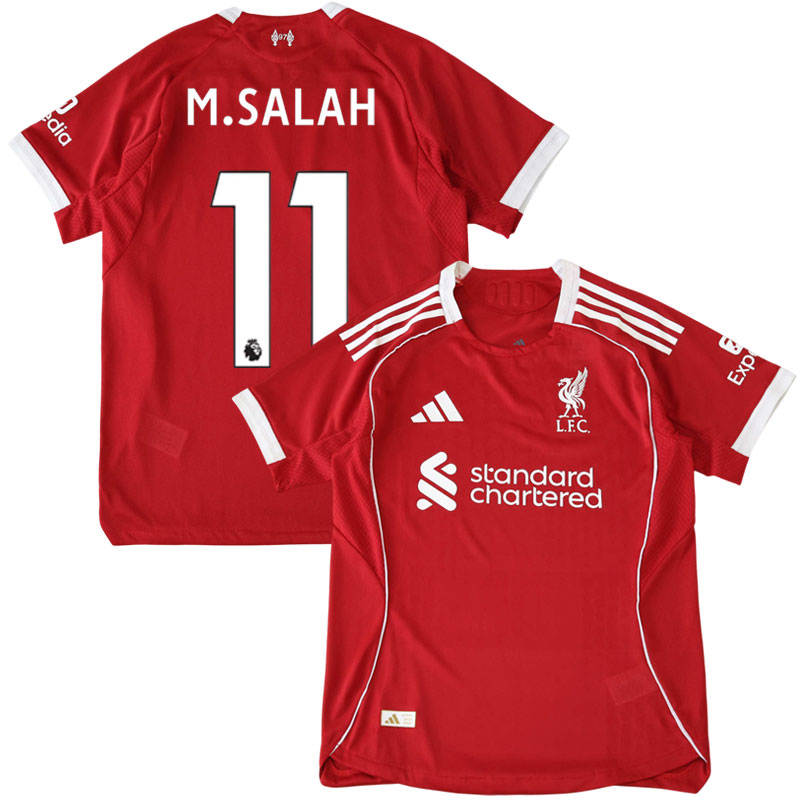 Rød hjemmebanetrøje Liverpool FC 2025-26 til herrer - M. Salah 11 print