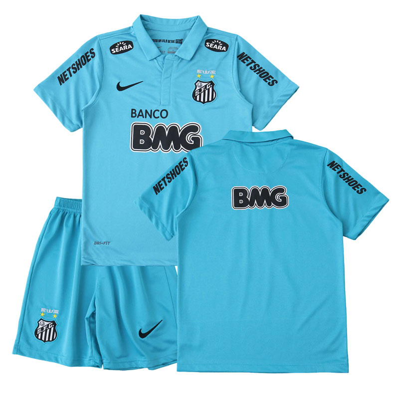 Santos FC 2012/13 retro tredje trøje til børn - fodboldtrøje og shorts