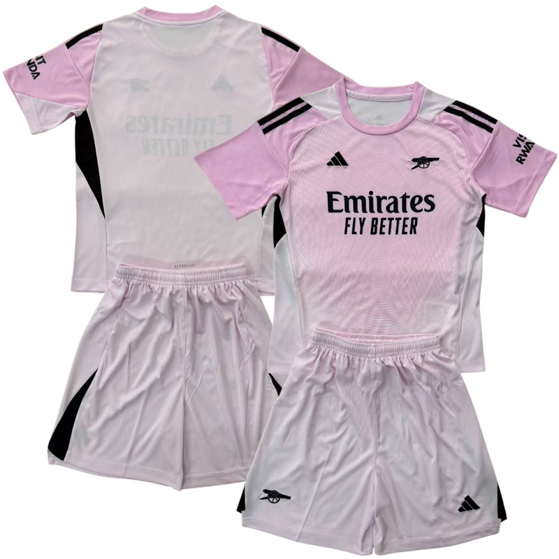 Arsenal pink målmandstrøje 2025/26 fodboldtrøje og shorts til børn og voksne