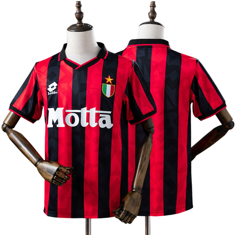 AC Milan 1993-94 klassisk hjemmebanetrøje til mænd