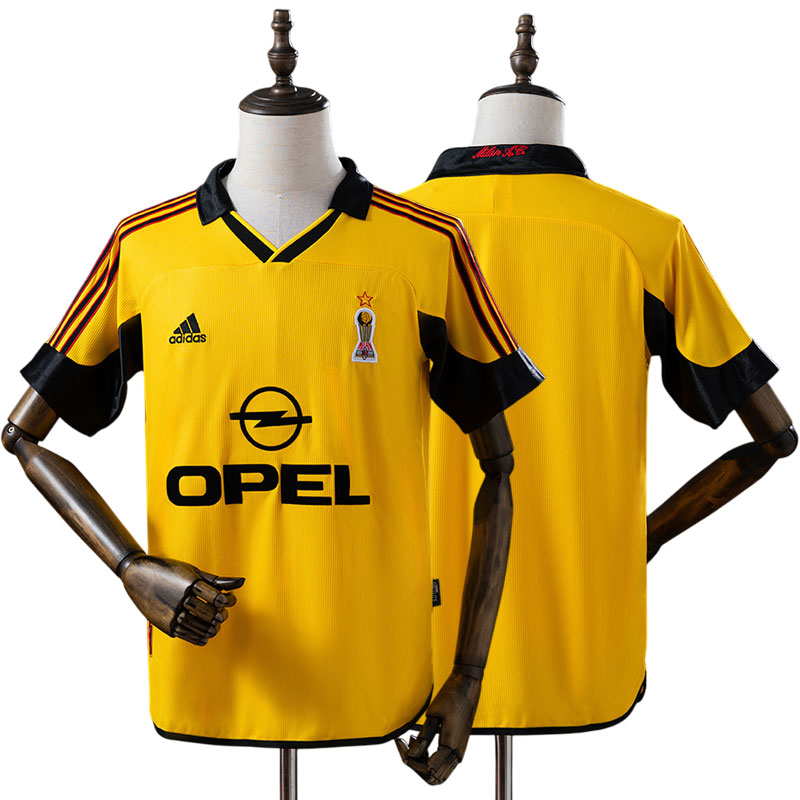 AC Milan 1999-2000 guld jubilæumstrøje - retro fodboldtrøje til mænd