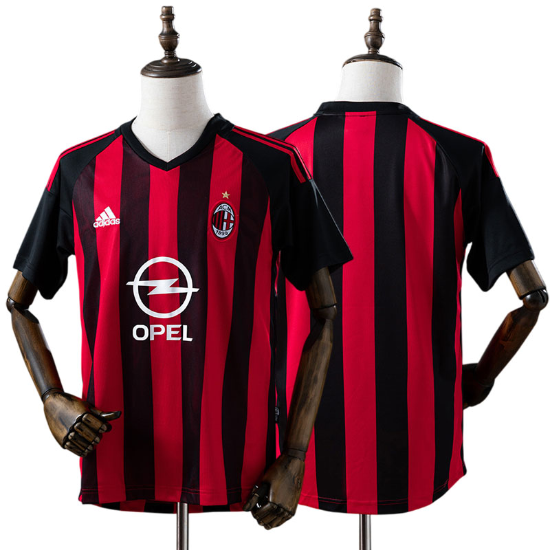 AC Milan 2002/03 retro hjemmetrøje - herre fodboldtrøje