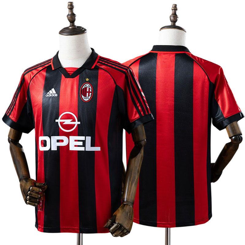 AC Milan 98/99 retro hjemmebanetrøje - vintage fodboldshirt til mænd