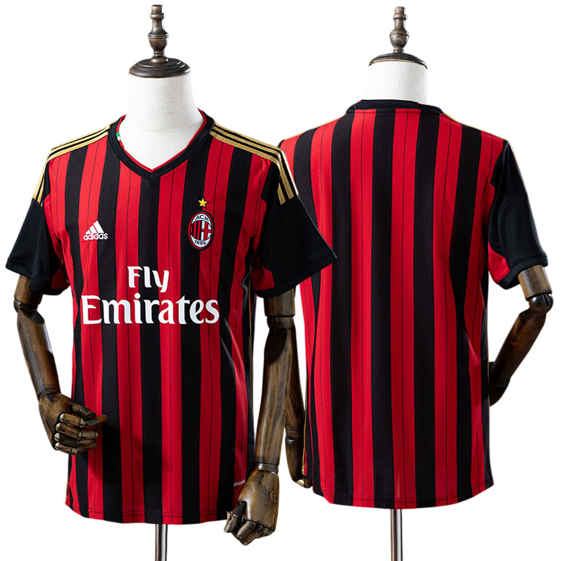 AC Milan herre fodboldtrøje 2013/14 - retro hjemmebanetrøje i klassisk stil