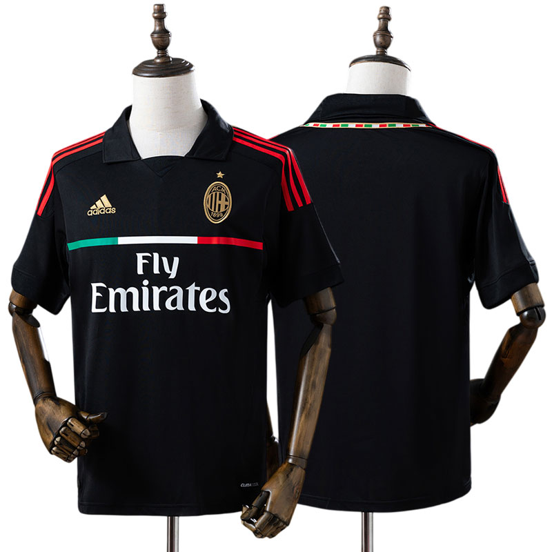 AC Milan herre retro fodboldtrøje 2011/12 - tredje trøje i sort design