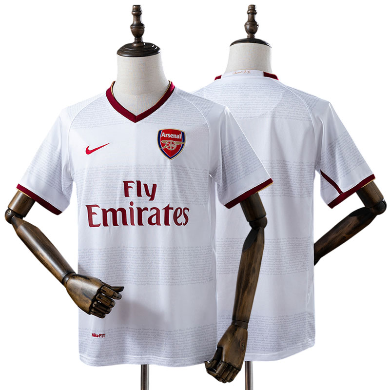 Arsenal 07/08 udebanetrøje retro - Klassisk hvid trøje til fans