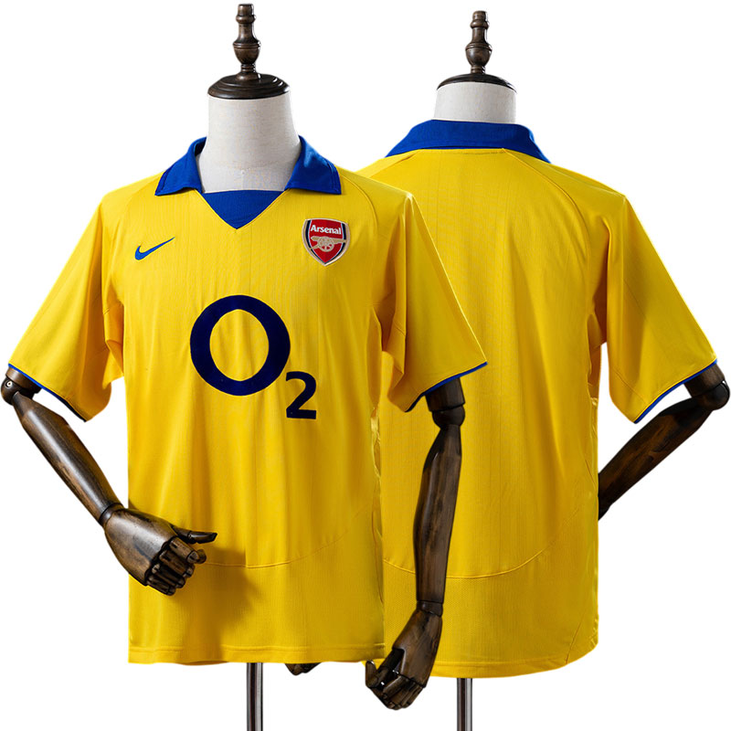Arsenal FC 2003/04 udebanetrøje - gul retro fodboldtrøje til mænd
