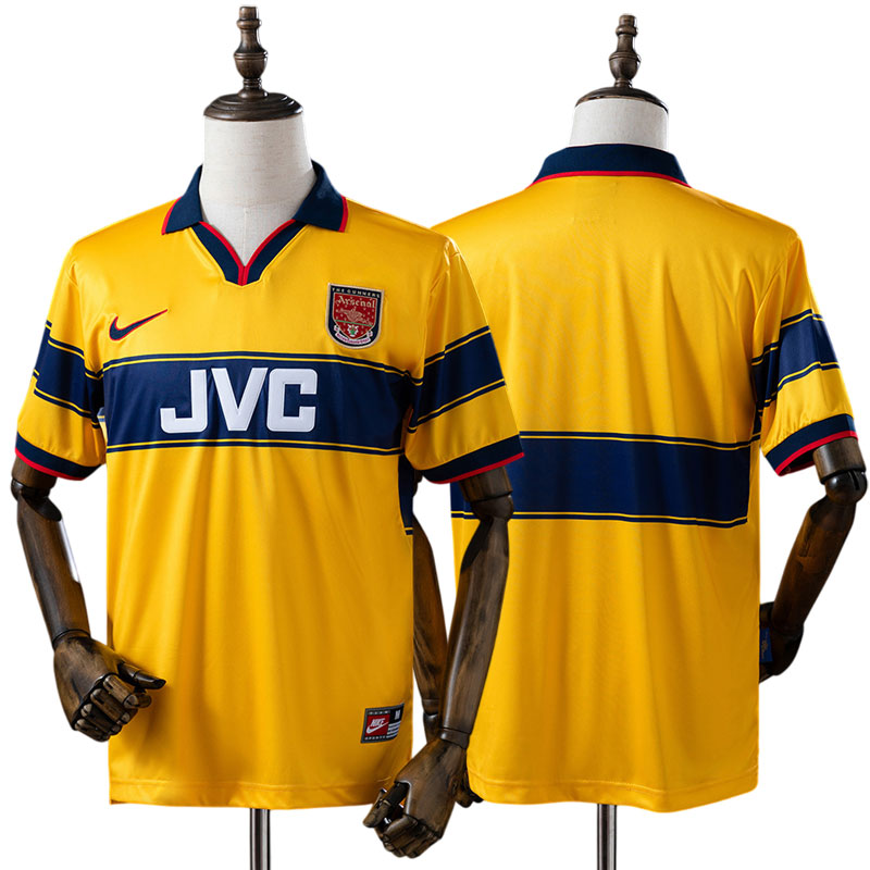 Gul Arsenal 1997/99 udebanetrøje retro
