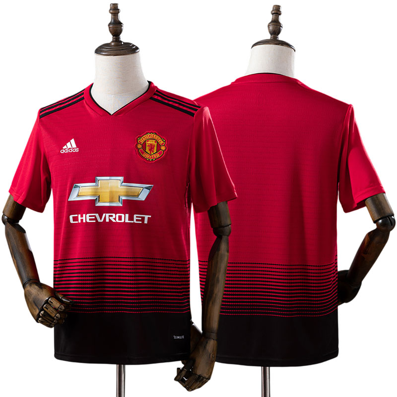 Herre fodboldtrøje Man United 2018/19 hjemmebanetrøje - retro klassiker i rød