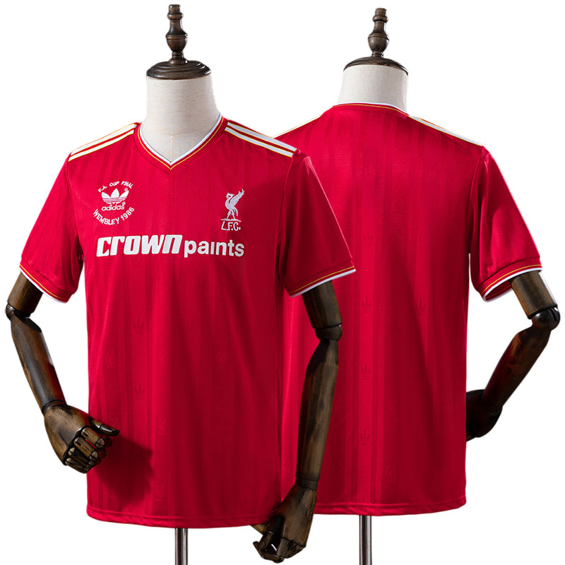 Liverpool FC 1985/86 retro hjemmebanetrøje - rød herre fodboldtrøje