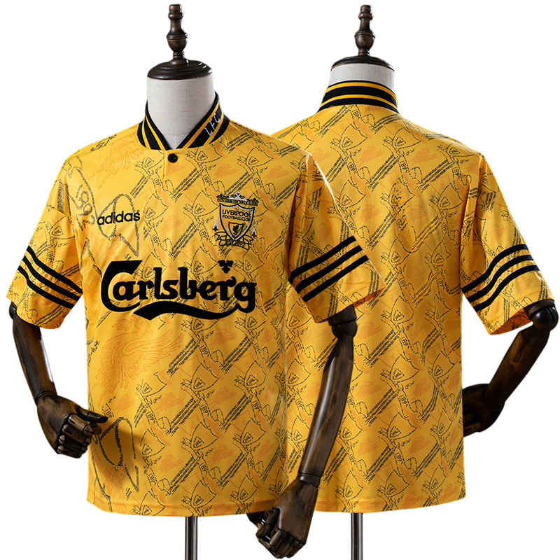 Liverpool FC 1994-96 retro tredje trøje - gul herretrøje