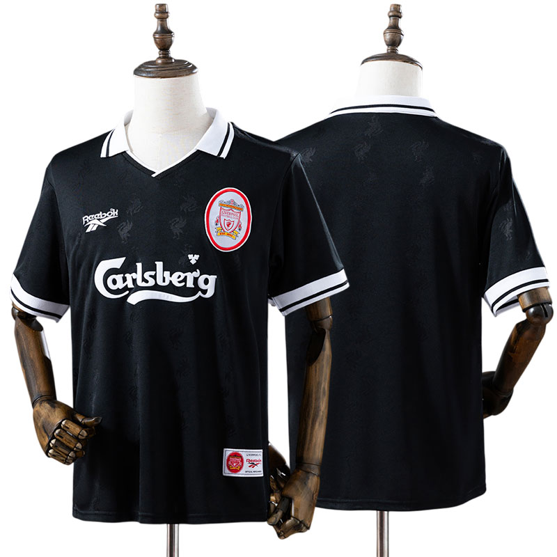Liverpool FC 1996/97 retro trøje - sort klassisk fodboldtrøje til mænd