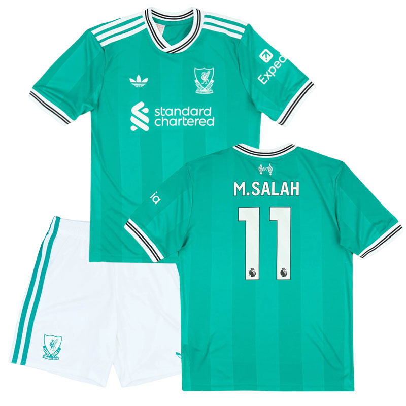 Liverpool børne fodboldtrøje 2025/26 tredjetrøje - M.Salah 11 tryk
