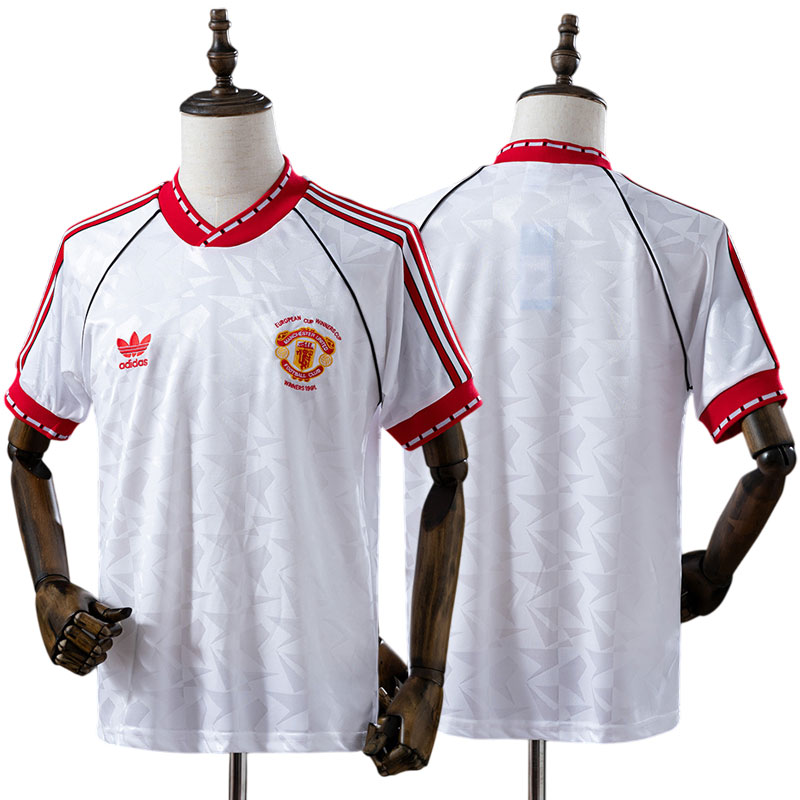 Man United 1990/91 Europa Cup Winners Cup retro trøje til mænd